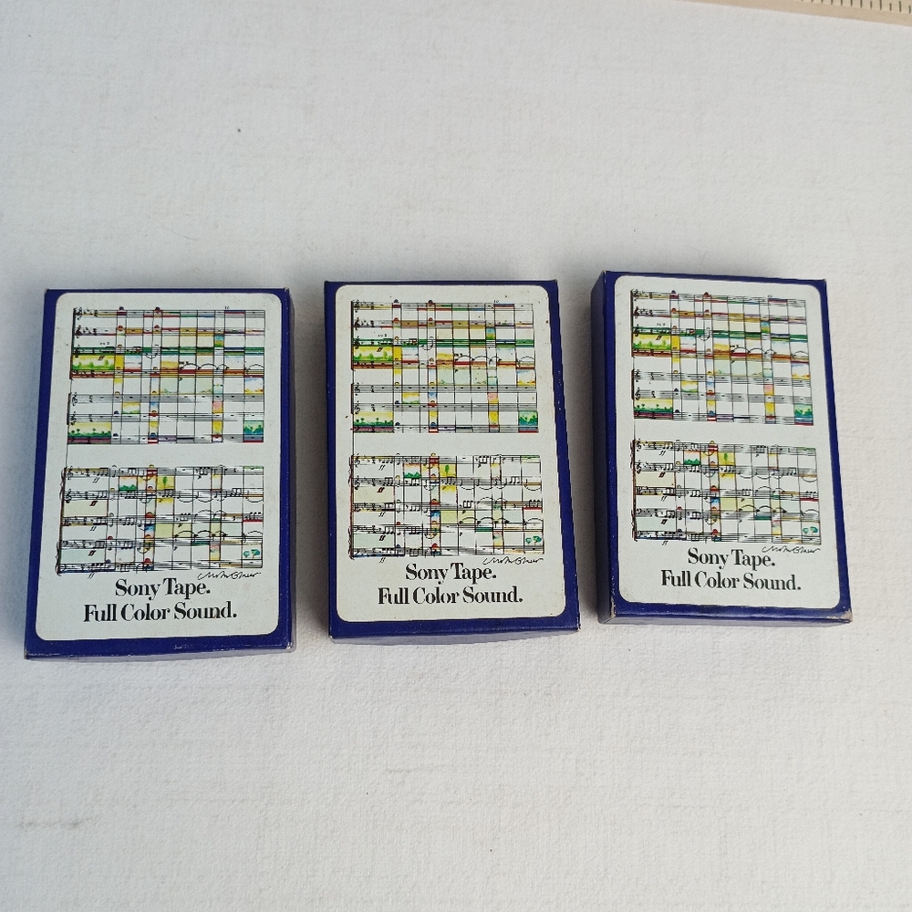 Sony Tape Full Color Sound Deck of Playing Cards Original Box Advertising 3 lot.